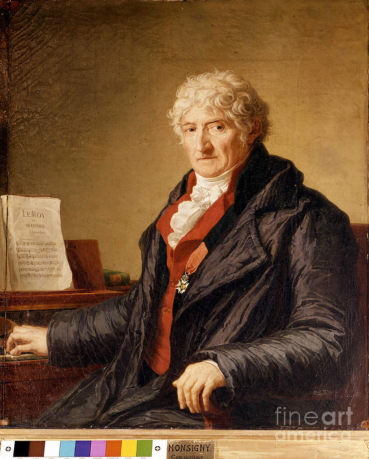 Portrait Of Pierre Alexandre Monsigny Painting by Unknown Artist Fine