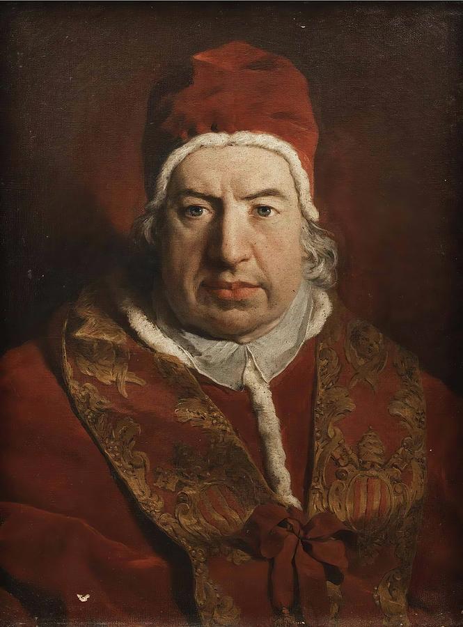 Portrait Of Pope Benedict Xiv Painting by Pierre Subleyras - Pixels