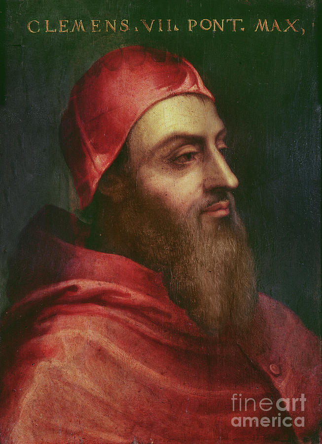 Portrait Of Pope Clement Vii Giulio Di Giuliano De Medici Painting By ...