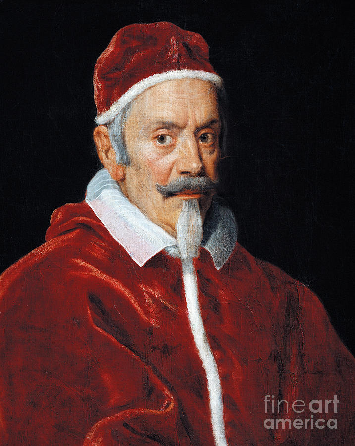 Portrait Of Pope Clement X Painting by Il Baciccio