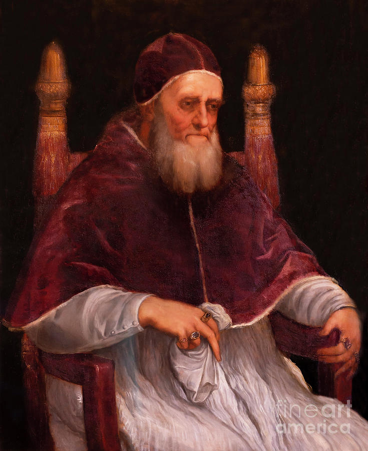 Portrait Of Pope Julius II, Titian, Circa 1545, Photograph by Titian