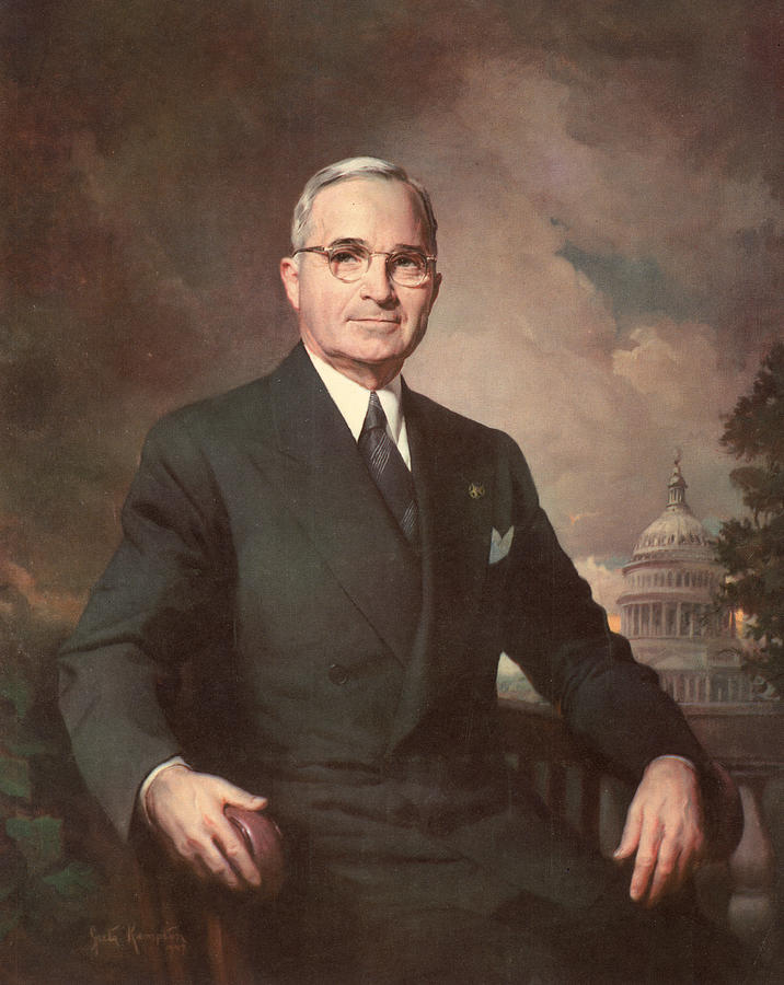 Portrait Of President Truman Photograph by Hulton Archive