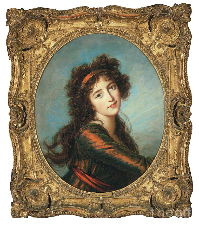Portrait Of Princess Caroline De Liechtenstein Painting by Elisabeth Louise Vigee-lebrun