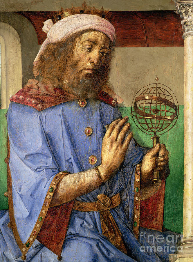 Portrait Of Ptolemy, C.1475 Painting by Joos Van Gent