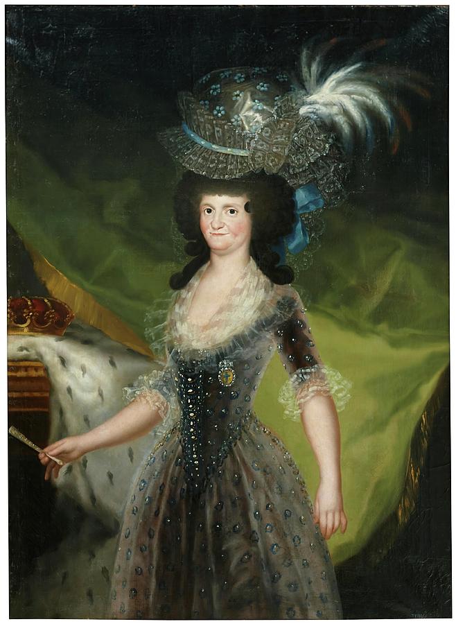 Portrait of Queen Maria Luisa. 1790. Oil on unlined canvas. Painting by Francisco de Goya -1746-1828-