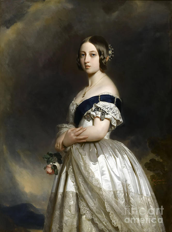 Vintage Photography Portrait Queen Victoria Empire England Canvas Art Print 