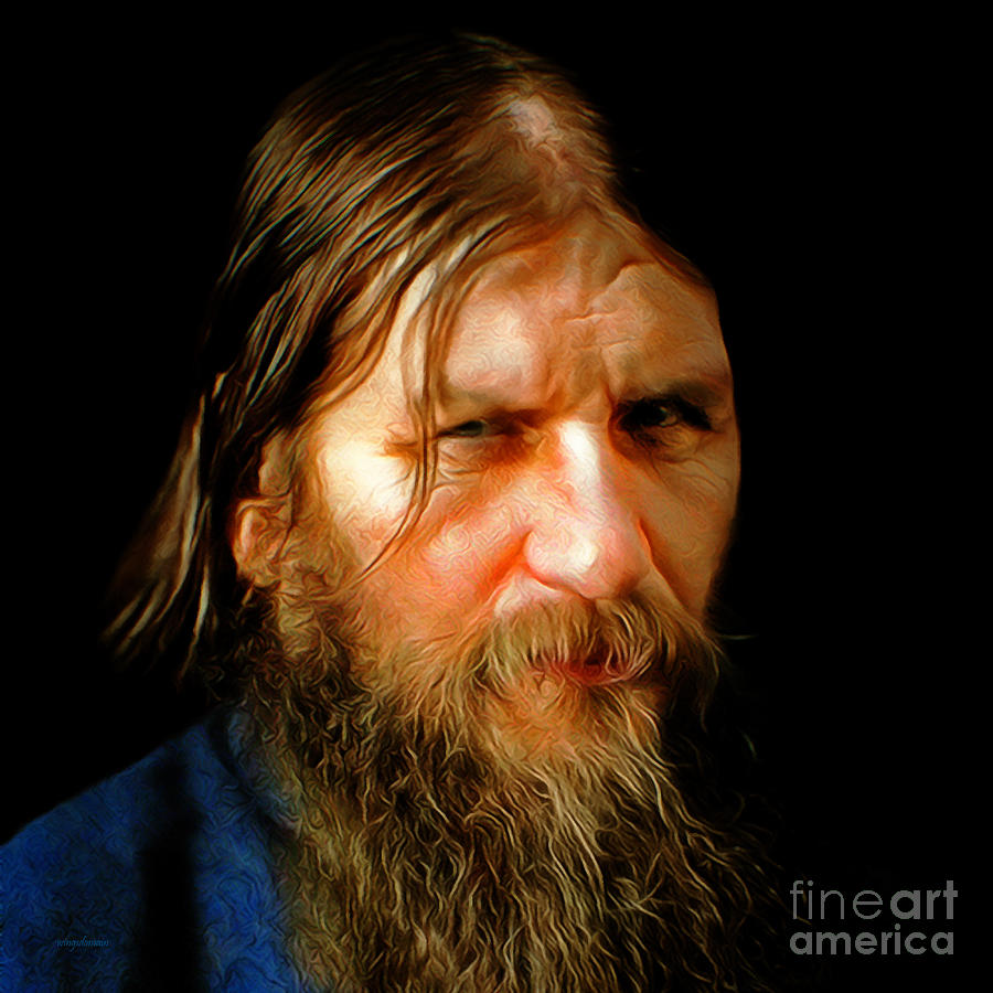 Portrait of Rasputin Russian Mystic Faith Healer 20180922 square Photograph by Wingsdomain Art and Photography