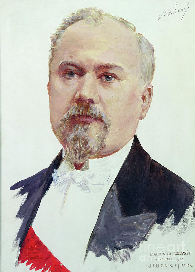 Portrait Of Raymond Poincare Painting by Joseph Felix Bouchor