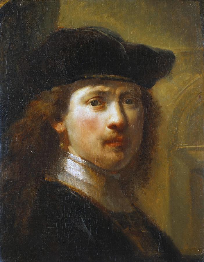 Portrait Of Rembrandt Half Length Painting by Govaert Flinck