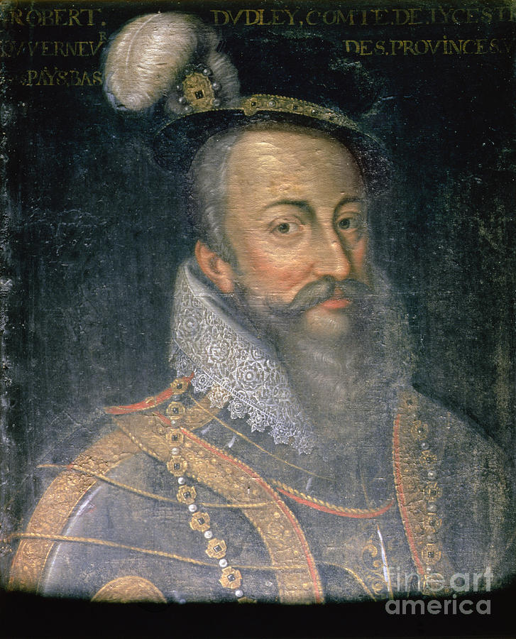 Portrait Of Robert Dudley Painting by Jean Monier Or Mosnier - Pixels