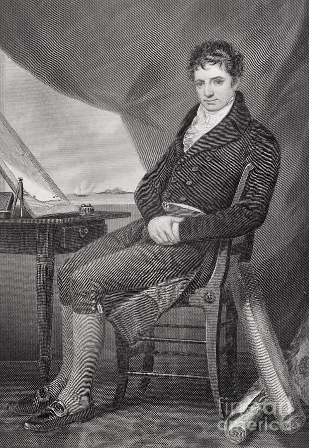 Portrait Of Robert Fulton Painting by Alonzo Chappel