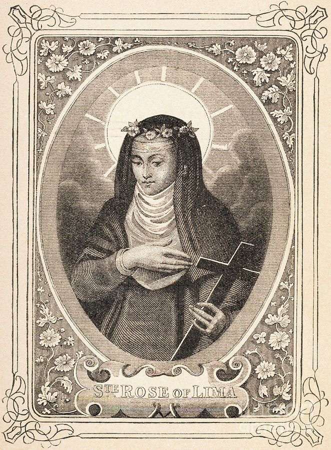 Portrait Of Saint Rose Of Lima Holding Photograph by Bettmann