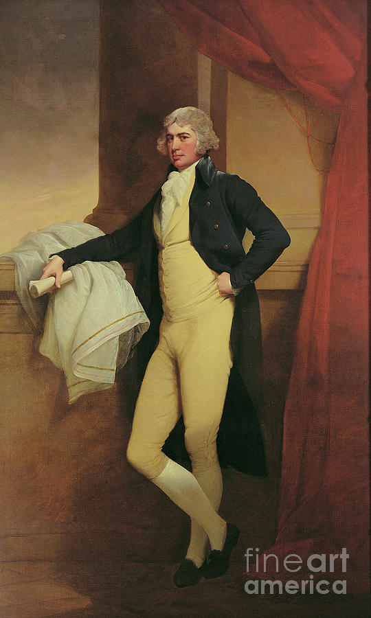Portrait Of Samuel Oldknow, C.1790-2 Painting by Joseph Wright Of Derby