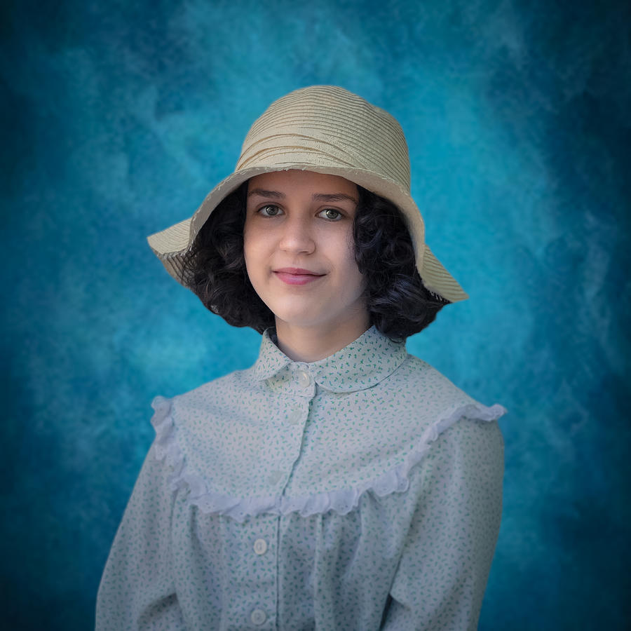 Hat Photograph - Portrait Of Sandrine by Miroslaw