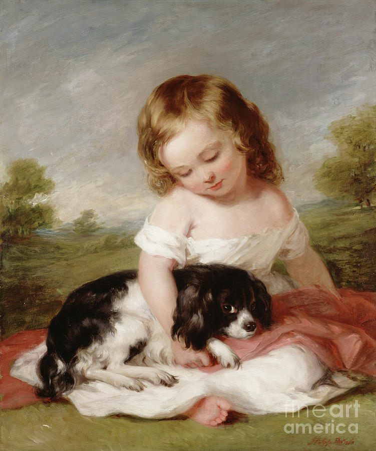 Dog Painting - Portrait Of Sir Henry M. Meysey-thompson by Frederick Richard Say