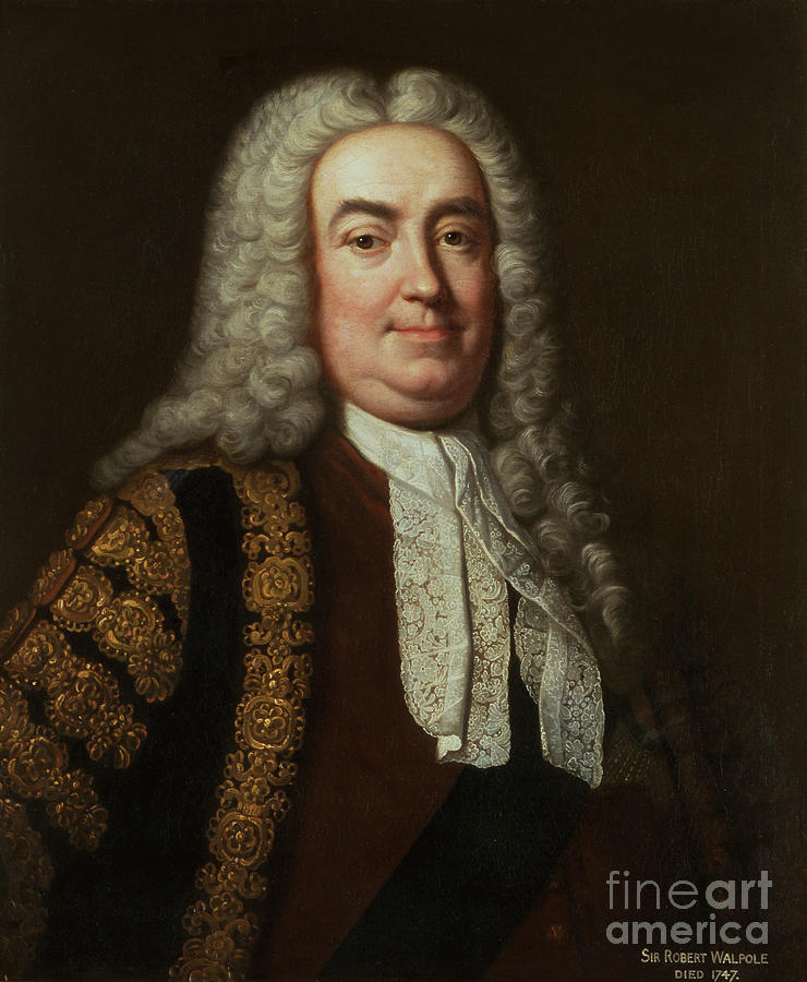 Portrait Of Sir Robert Walpole, Circa 1740 Painting by Jean Baptiste Van Loo