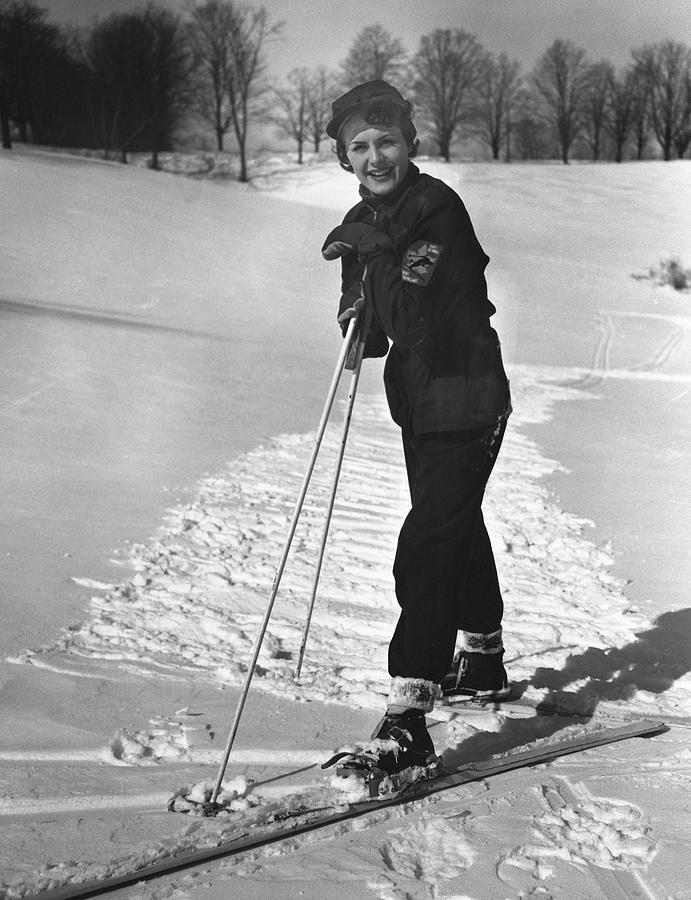 Portrait Of Skier Photograph by George Marks Portrait Of Skier Photograph by George Marks