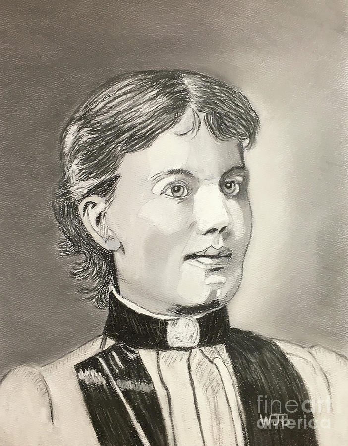 Portrait of Sofia Kovalevskaya Pastel by William Bowers