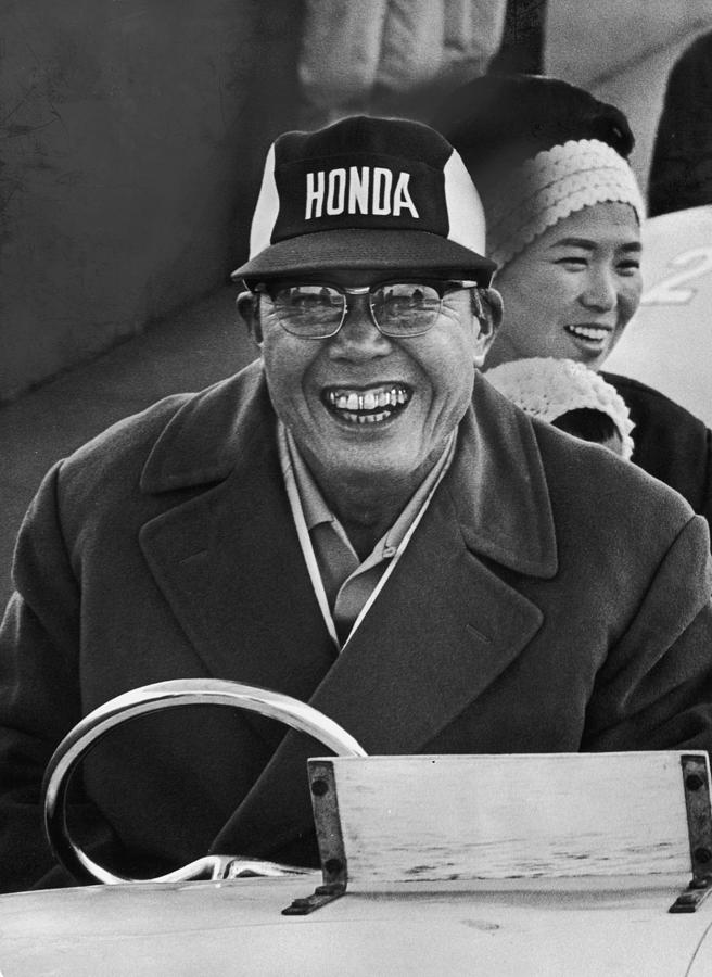 Black And White Photograph - Portrait Of Soichiro Honda by Takeyoshi Tanuma