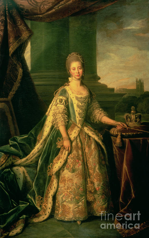 Portrait Of Sophie Charlotte Painting by Nathaniel Dance