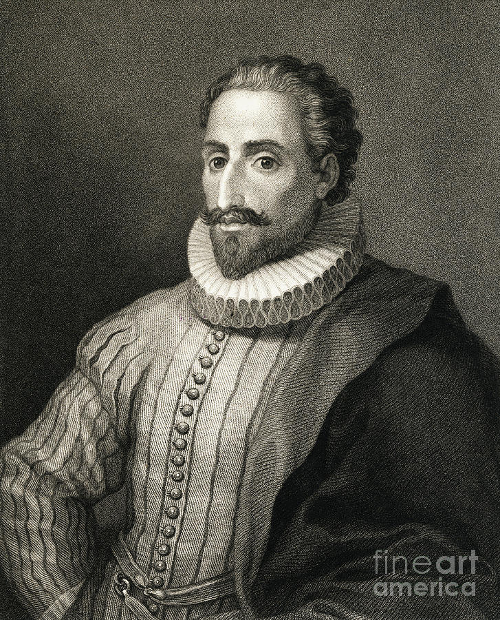 Portrait Of Spanish Writer Cervantes by Bettmann