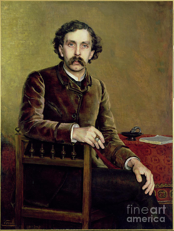 Portrait Of Stephane Mallarme, 1887 Painting by Francois Nardi