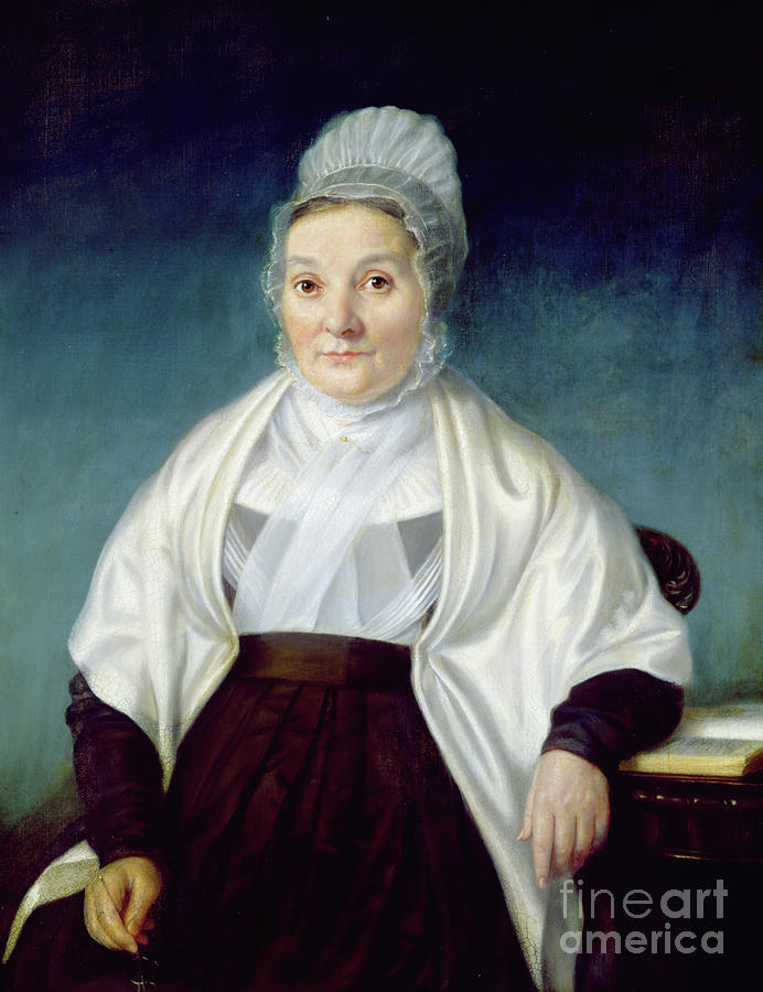 Portrait Of Susannah Harvey, 1844 Painting by W Scott