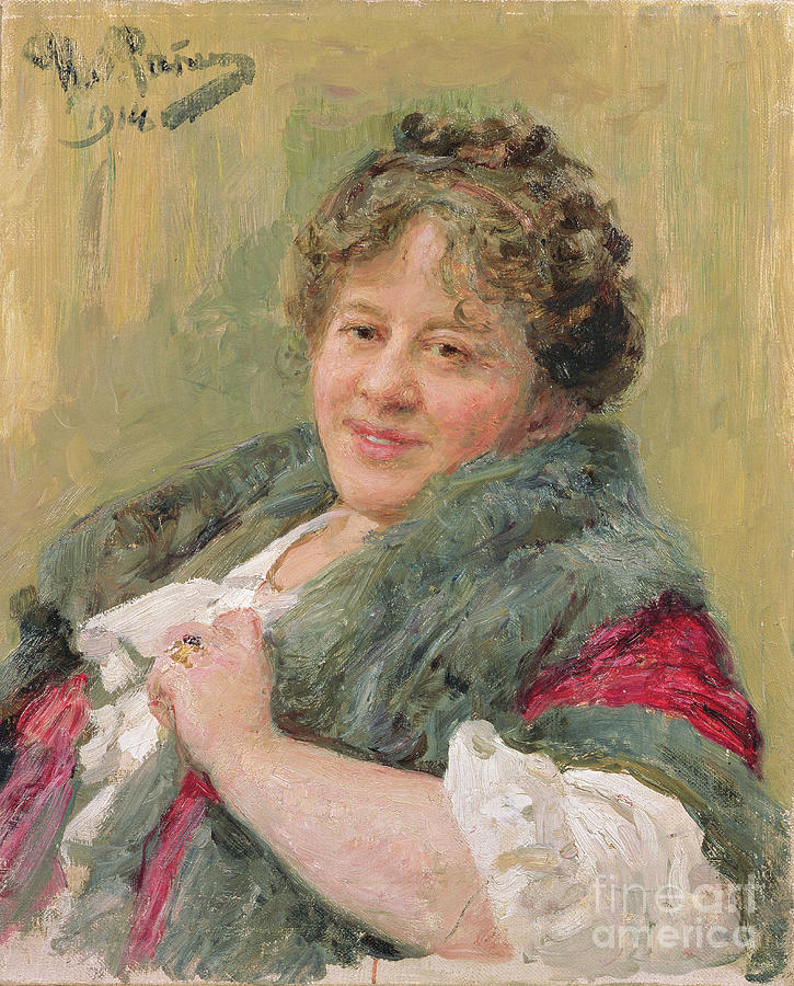 Portrait Of Tatiana Olga Shchepkinakupernik Painting by Ilya Efimovich