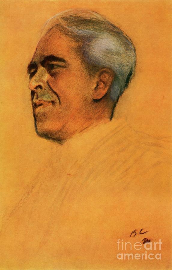 Portrait Of The Actor Konstantin Drawing by Print Collector