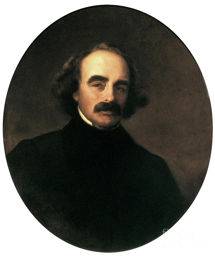Portrait Of The American Writer Nathaniel Hawthorne Painting By Emanuel