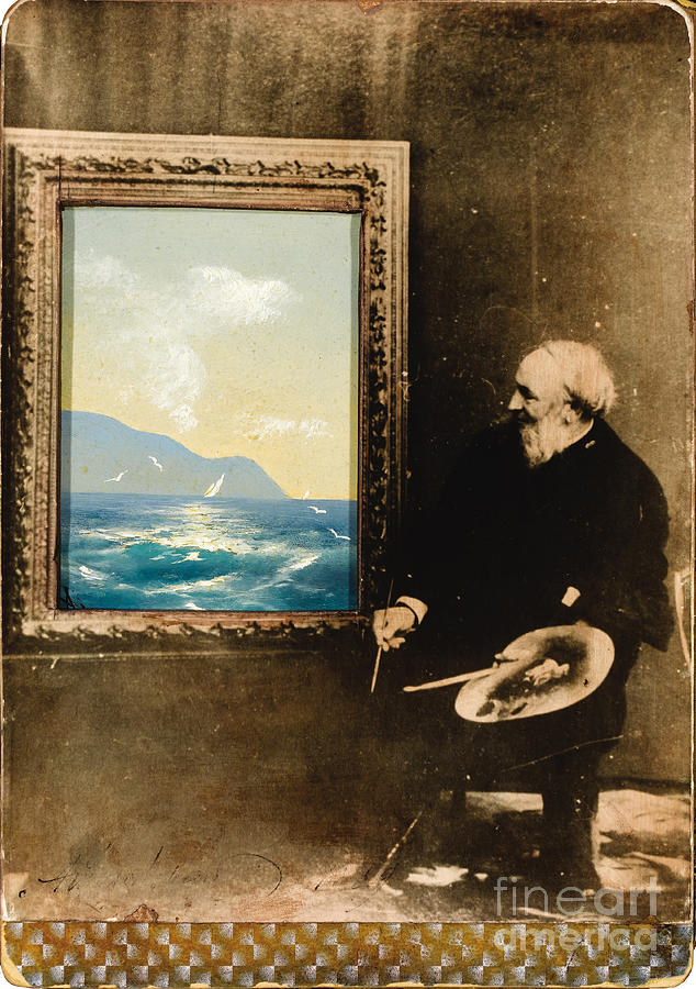 Portrait Of The Artist Ivan Aivazovsky Drawing by Heritage Images