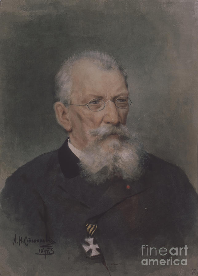 Portrait Of The Artist Pyotr P. Sokolov Drawing by Heritage Images