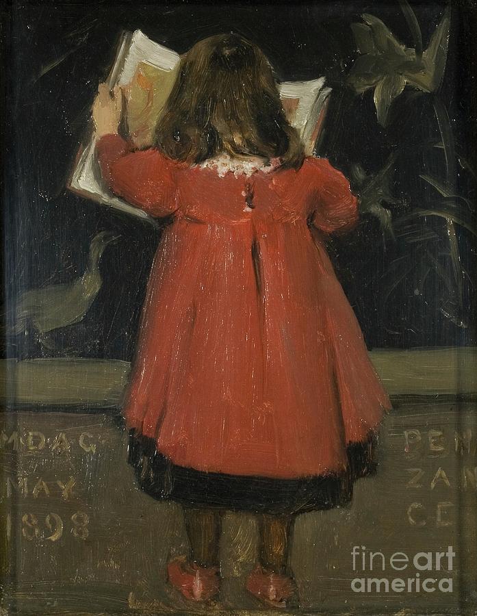 Portrait Of The Artists Daughter, Alethea Garstin, 1898 Painting by Norman Garstin