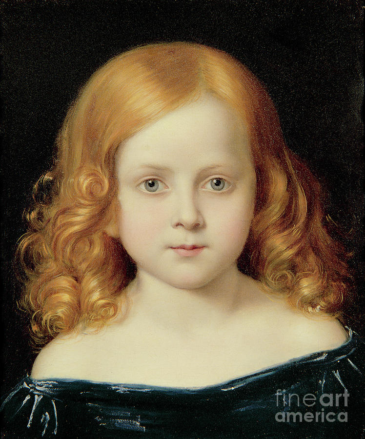 Portrait Of The Artists Daughter Painting by Charles West Cope