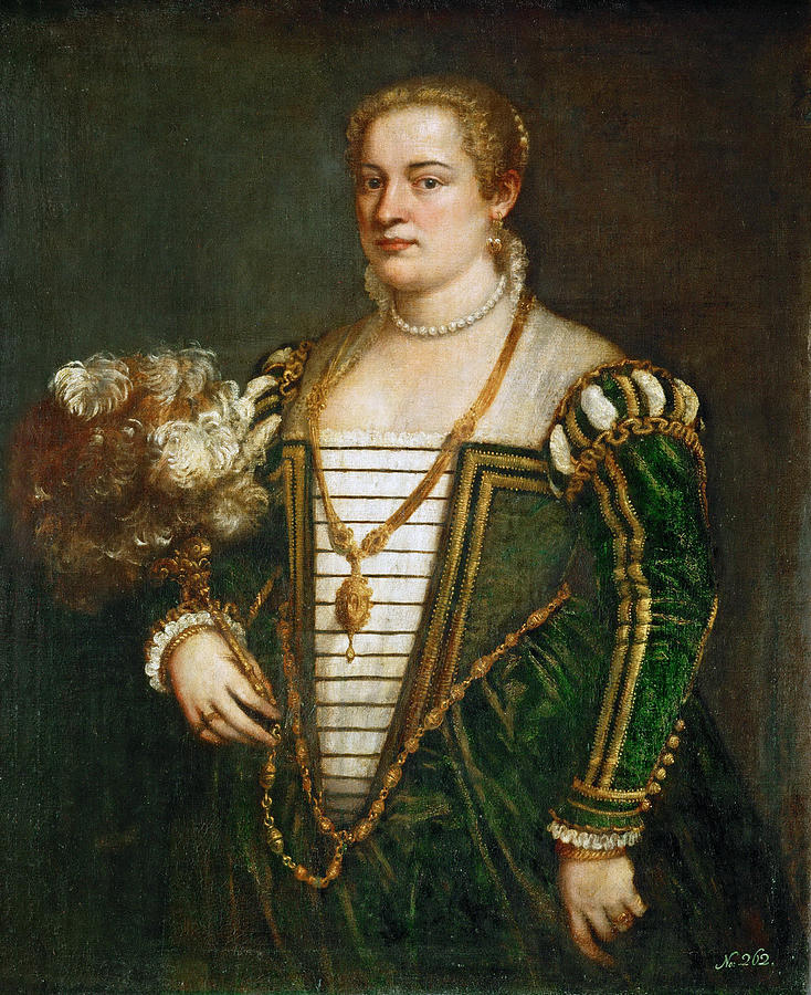 Portrait of the Artists daughter Lavinia Painting by Titian