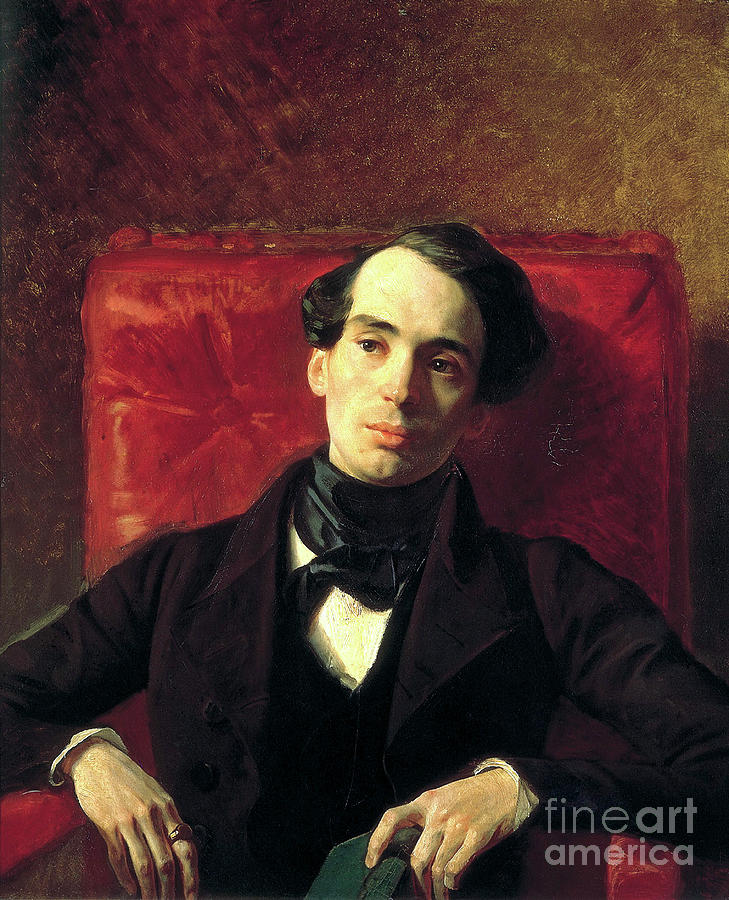 Portrait Of The Author Alexander Drawing by Heritage Images