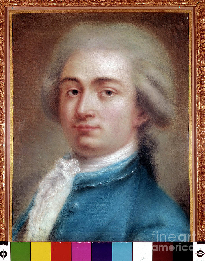Portrait Of The Author Carlo Goldoni Painting by Italian School