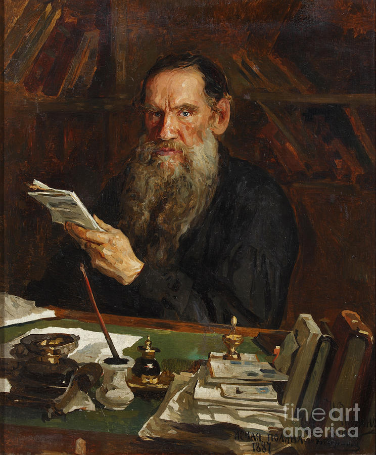 Portrait Of The Author Count Lev Drawing by Heritage Images - Fine Art ...