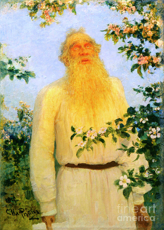 Portrait Of The Author Leo N Tolstoy Drawing by Heritage Images