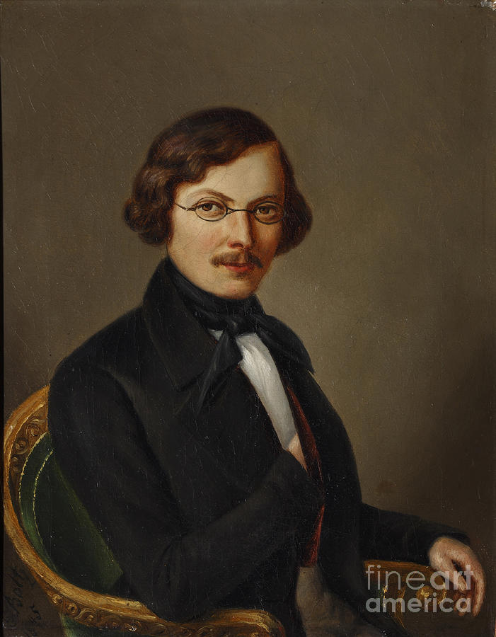 Portrait Of The Author Nikolai Gogol Drawing by Heritage Images