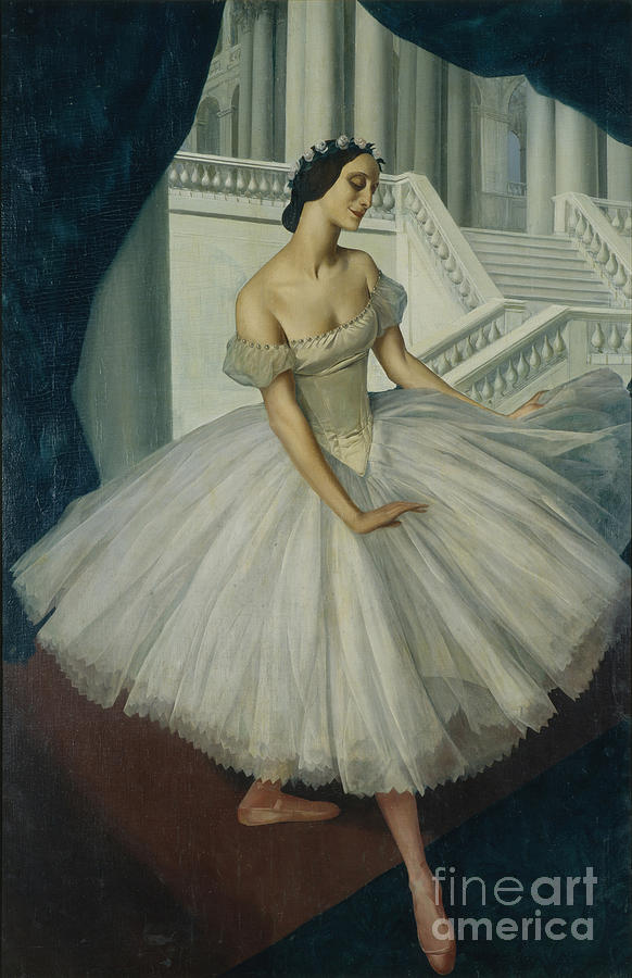 Music Drawing - Portrait Of The Ballerina Anna Pavlova by Heritage Images