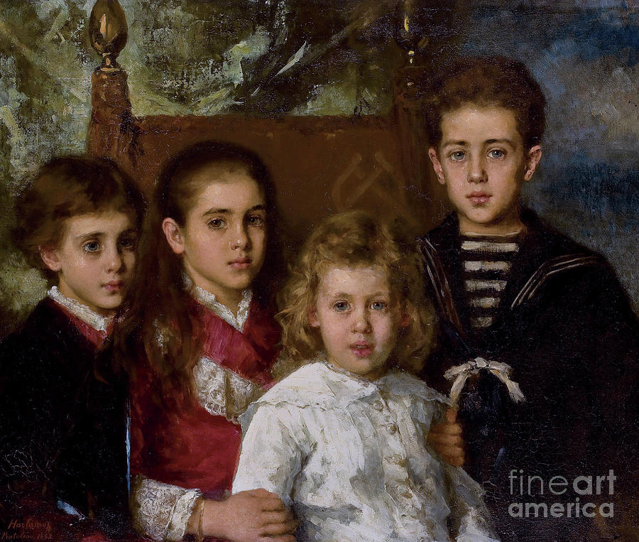 Portrait Of The Children Of Paul Drawing by Heritage Images