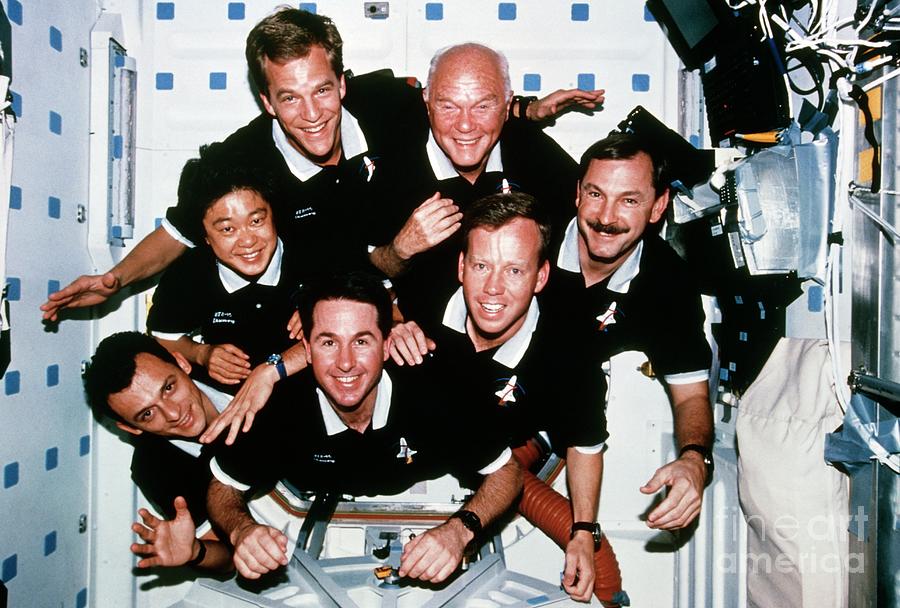 Portrait Of The Crew Of Shuttle Mission Sts-95 Photograph by Nasa/science Photo Library