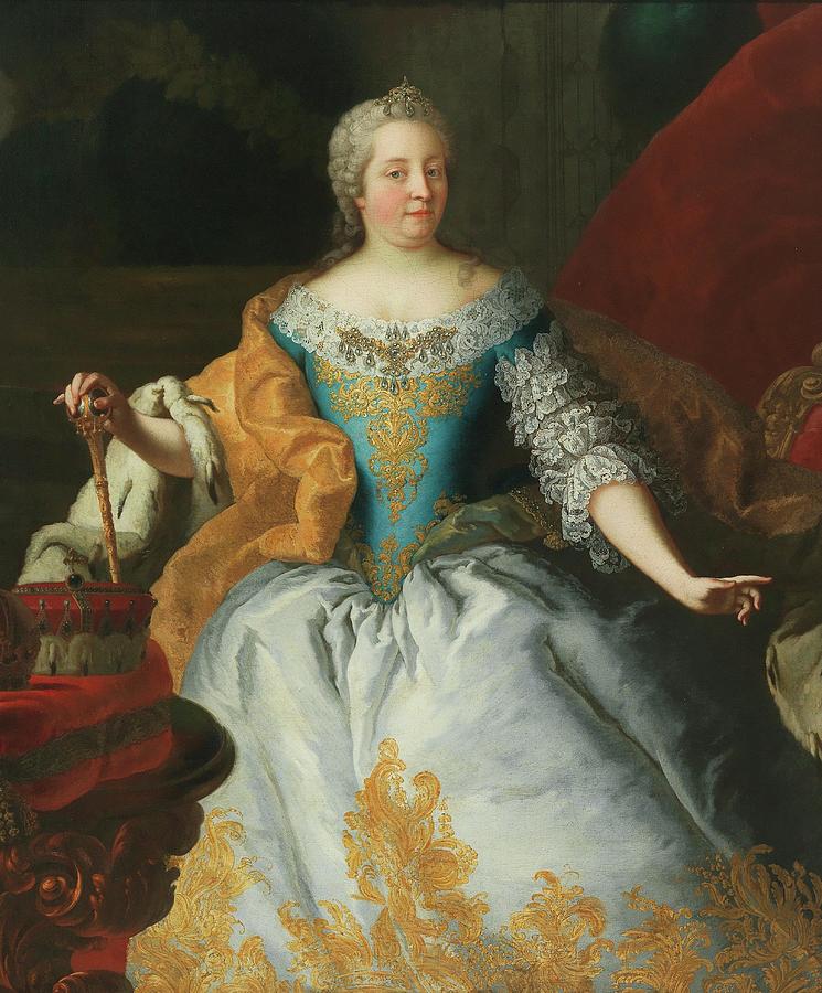 Portrait Of The Empress Maria Theresia Queen Of Hungary Painting By Martin Van Meytens Fine
