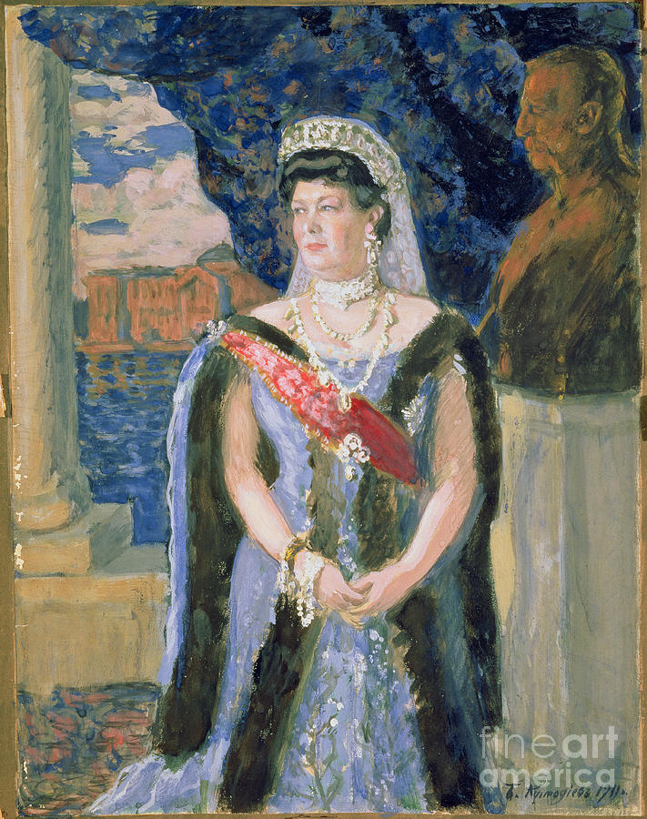 Portrait Of The Grand Duchess Maria Pavlovna, 1911 Painting by Boris Kustodiev