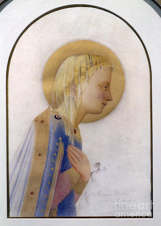 Portrait Of The Madonna, After Fra Angelico Painting by E. Dieudonne