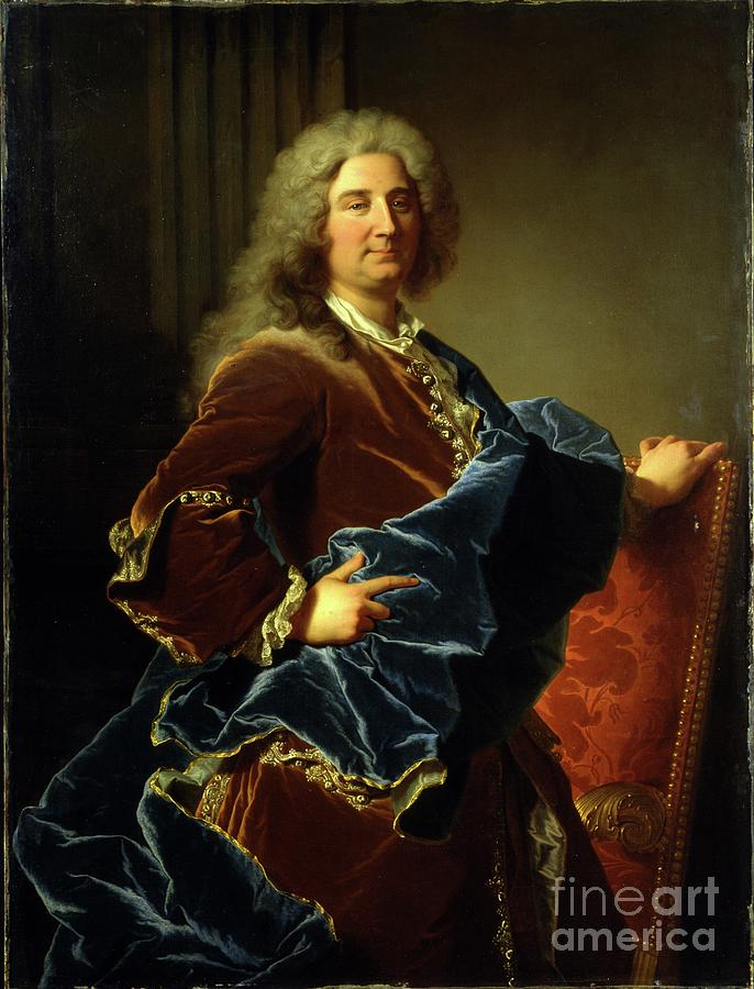 Portrait Painting - Portrait Of The Marquis Jean-octave De Villars by Hyacinthe Francois Rigaud