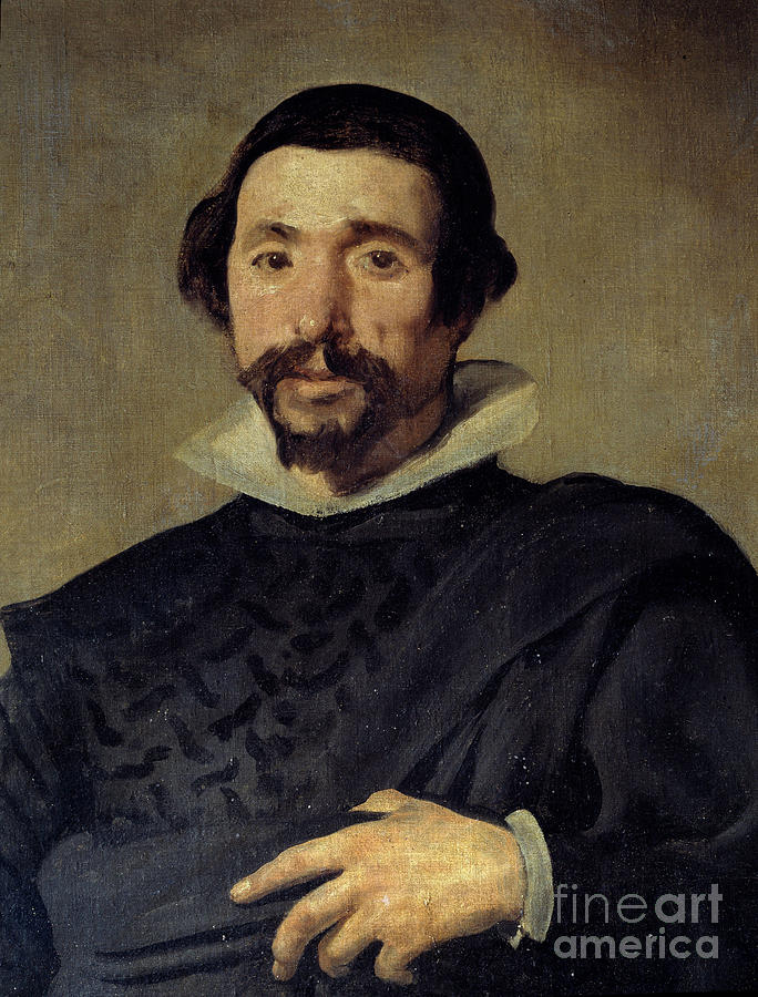 Portrait Of The Pablo Jester Of Valladolid Detail Painting By Diego Rodriguez De Silva Y Velasquez Painting by Velazquez