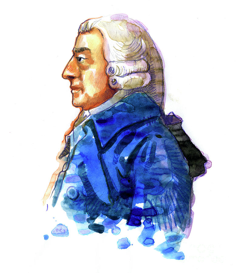 Portrait Of The Philosopher And Economist Adam Smith 17231790 Drawing