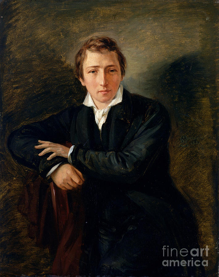 Portrait Of The Poet Heinrich Heine Drawing by Heritage Images